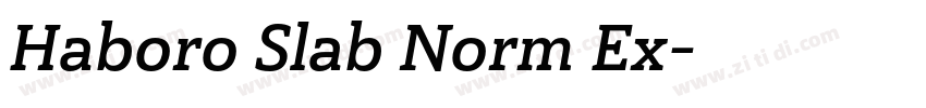 Haboro Slab Norm Ex字体转换